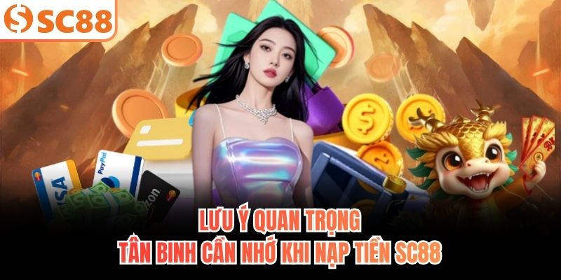 Lưu ý quan trọng tân binh cần nhớ khi nạp tiền SC88